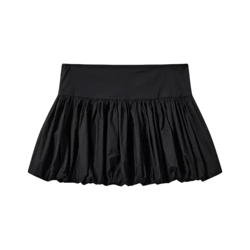 The. garment Черная женская повседневная короткая юбка