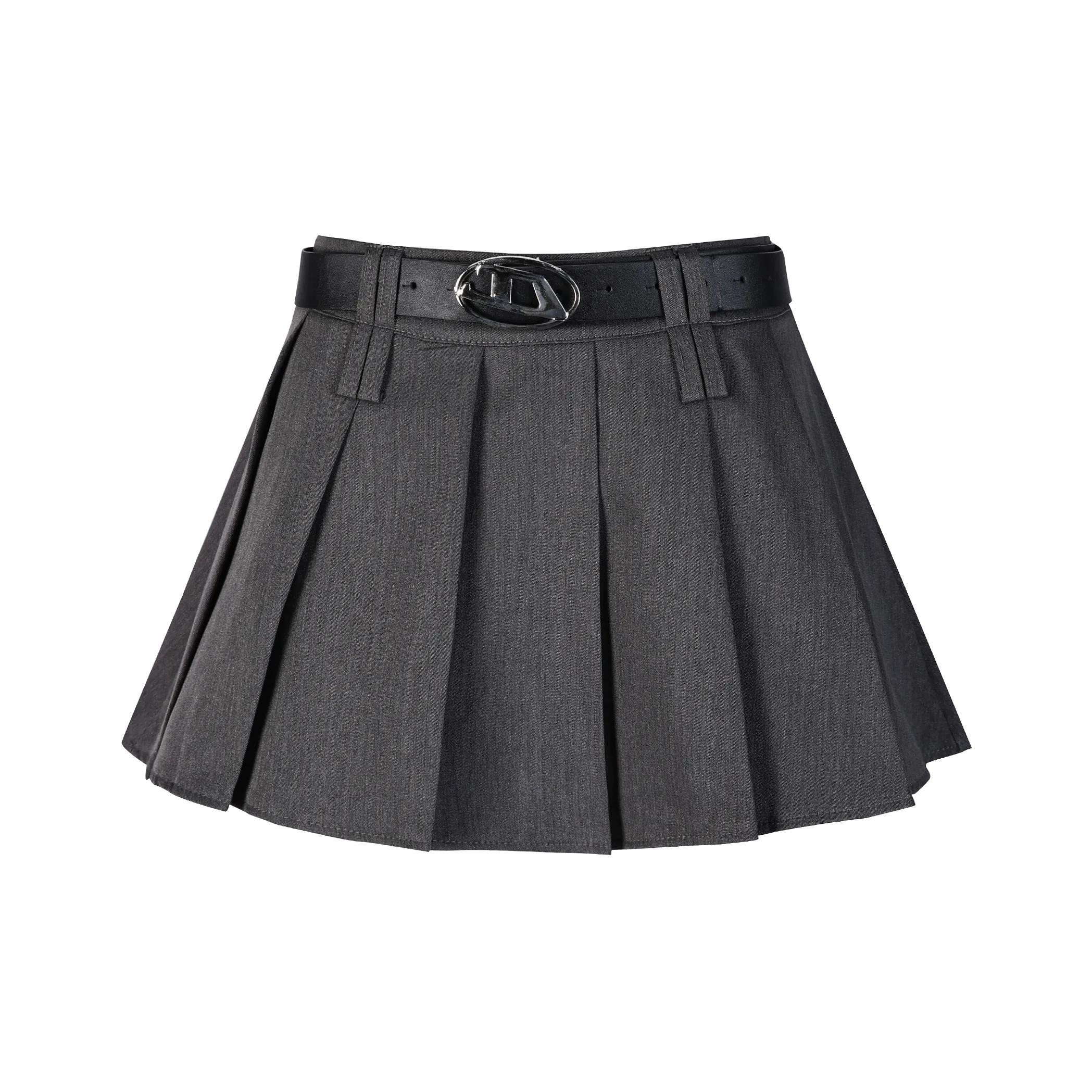 Wen Shan Повседневные короткие юбки Женские Серый
