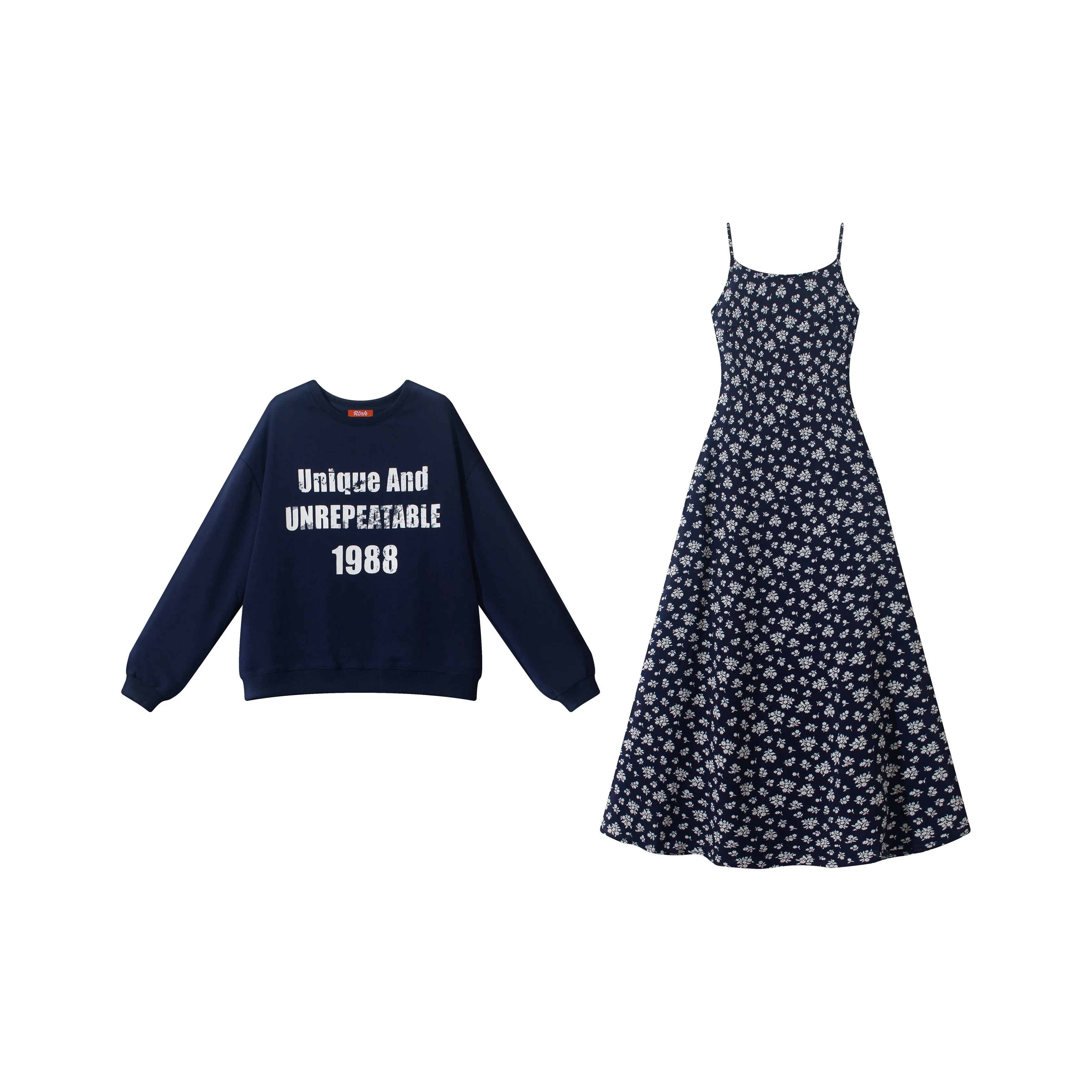 RTNH Skirt Set Women's Navy Blue