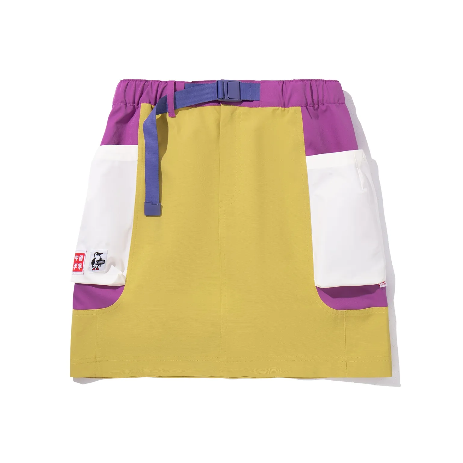 Подкладка x CHUMS Повседневные короткие юбки Женские CAPTAIN Синий Нарцисс Желтый