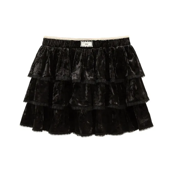 CHUU Повседневные короткие юбки Женские Черный