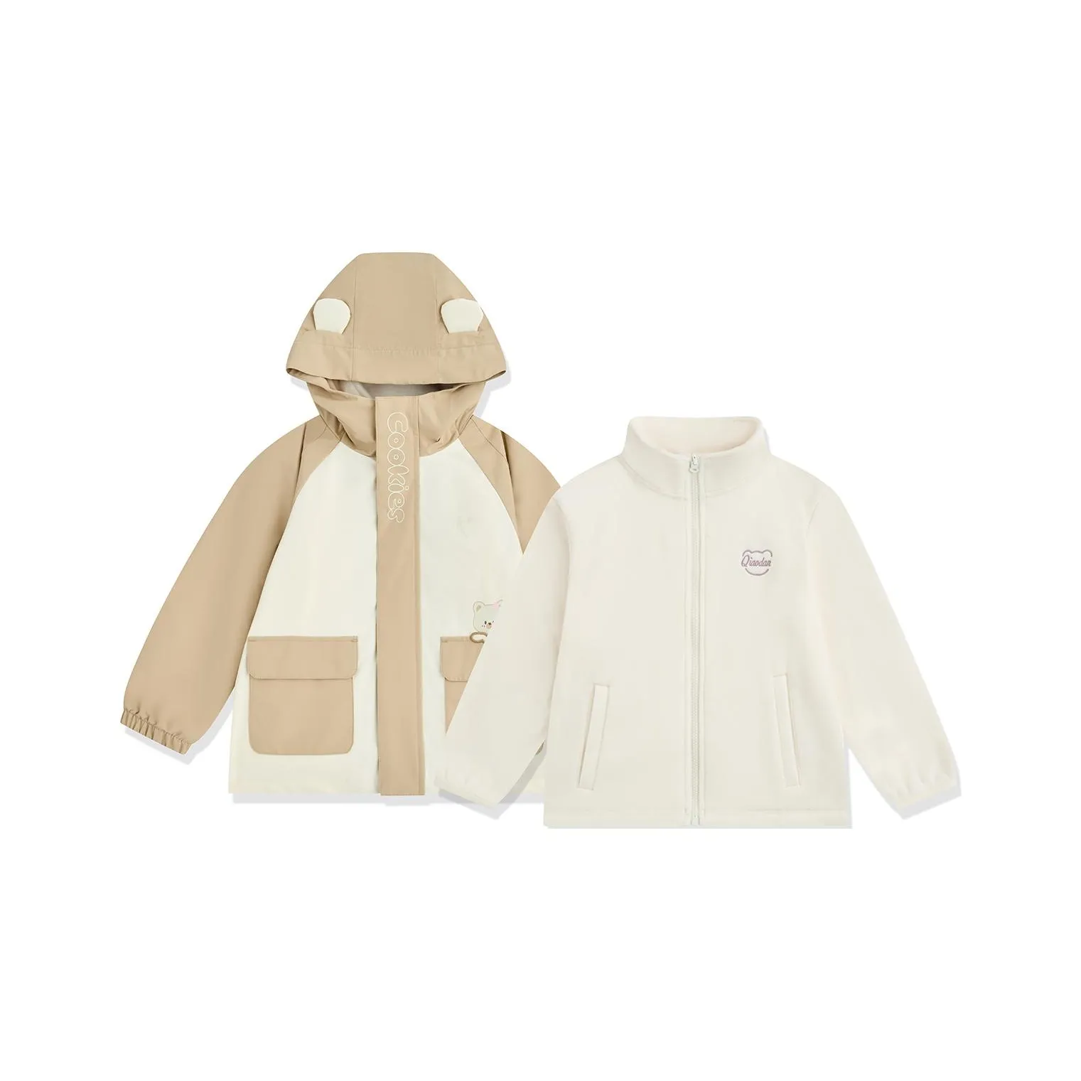 QIAODAN Куртки и пальто 2 предмета комплект навес белый для детей 3-7 лет