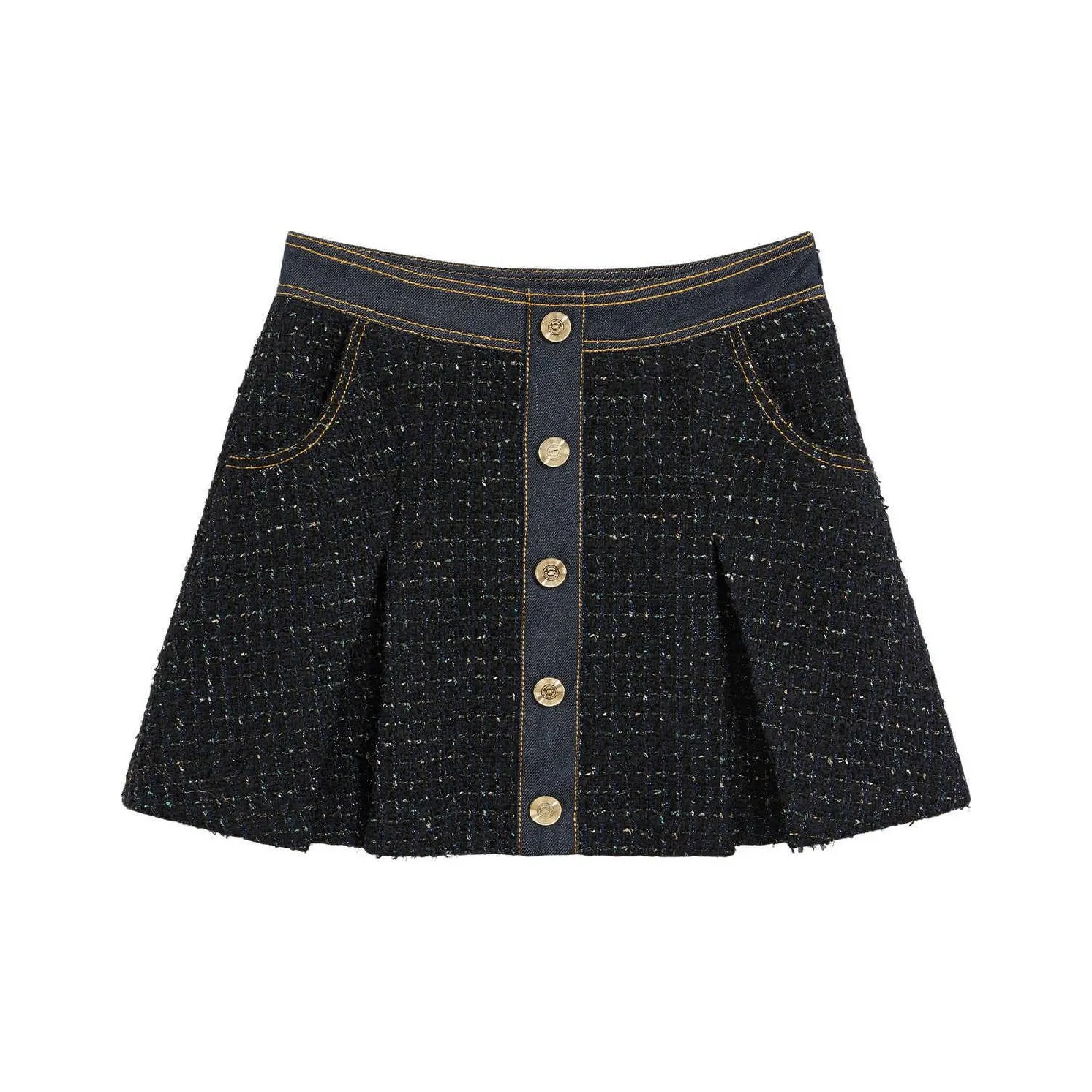 BEBE FW24 Повседневные короткие юбки Женские Темно-синий