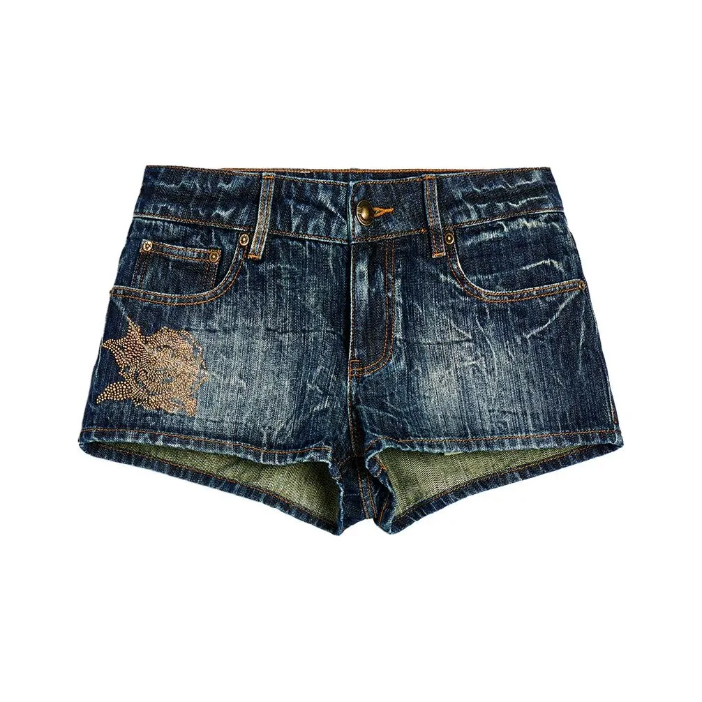 Ed Hardy SS24 Джинсовые шорты Женские Индиго