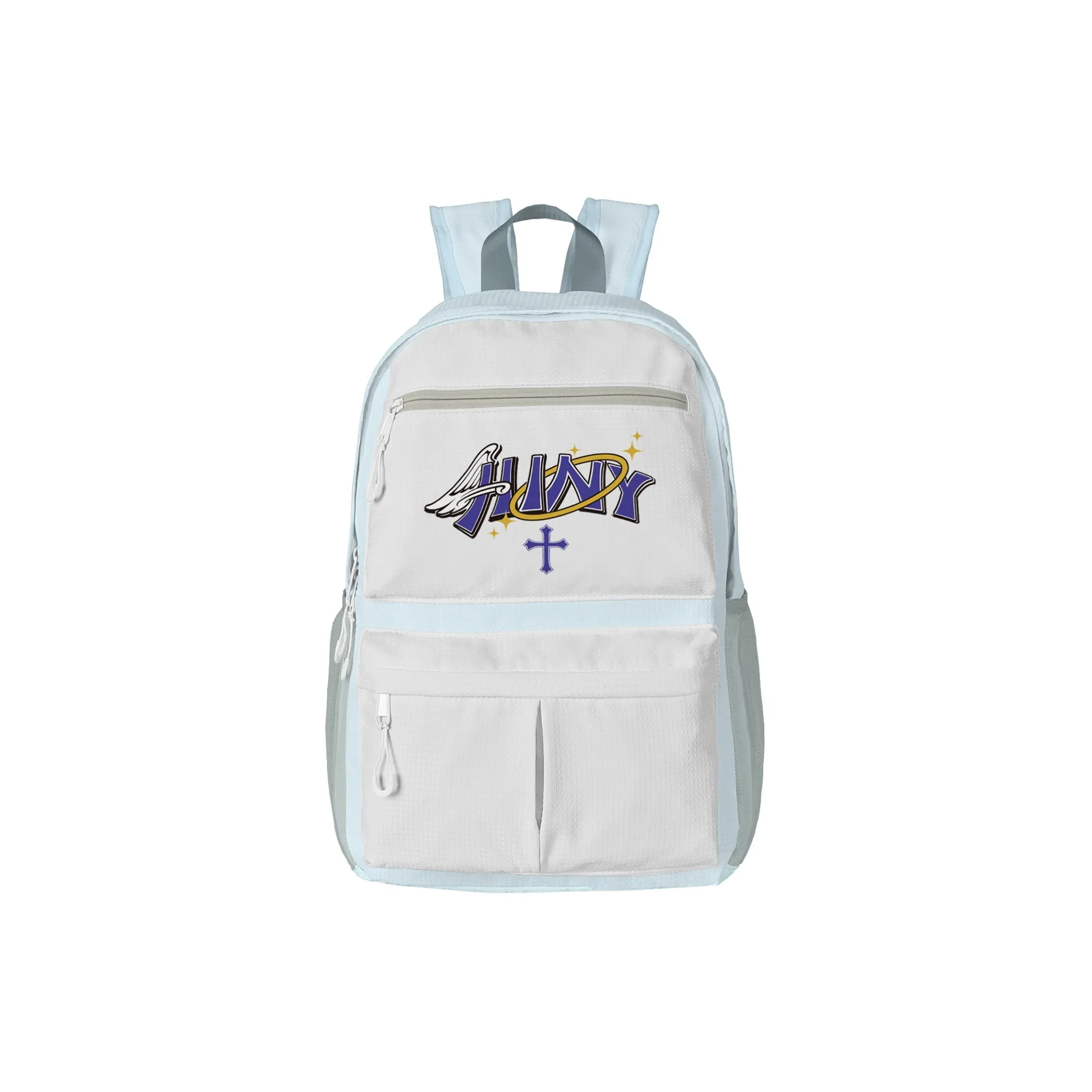 FINITE LOOP Eco-Friendly Fabric Backpack Large Size Unisex Gray