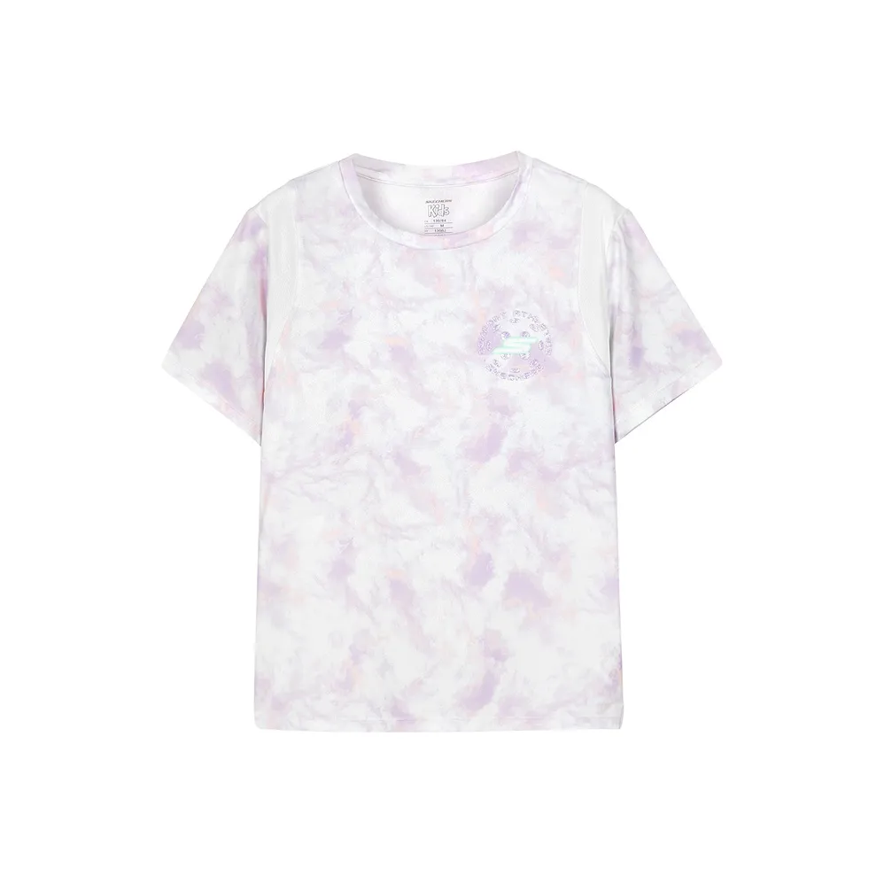 Skechers Kids T-Shirt Breeze Purple White Tie Dye Teenagers