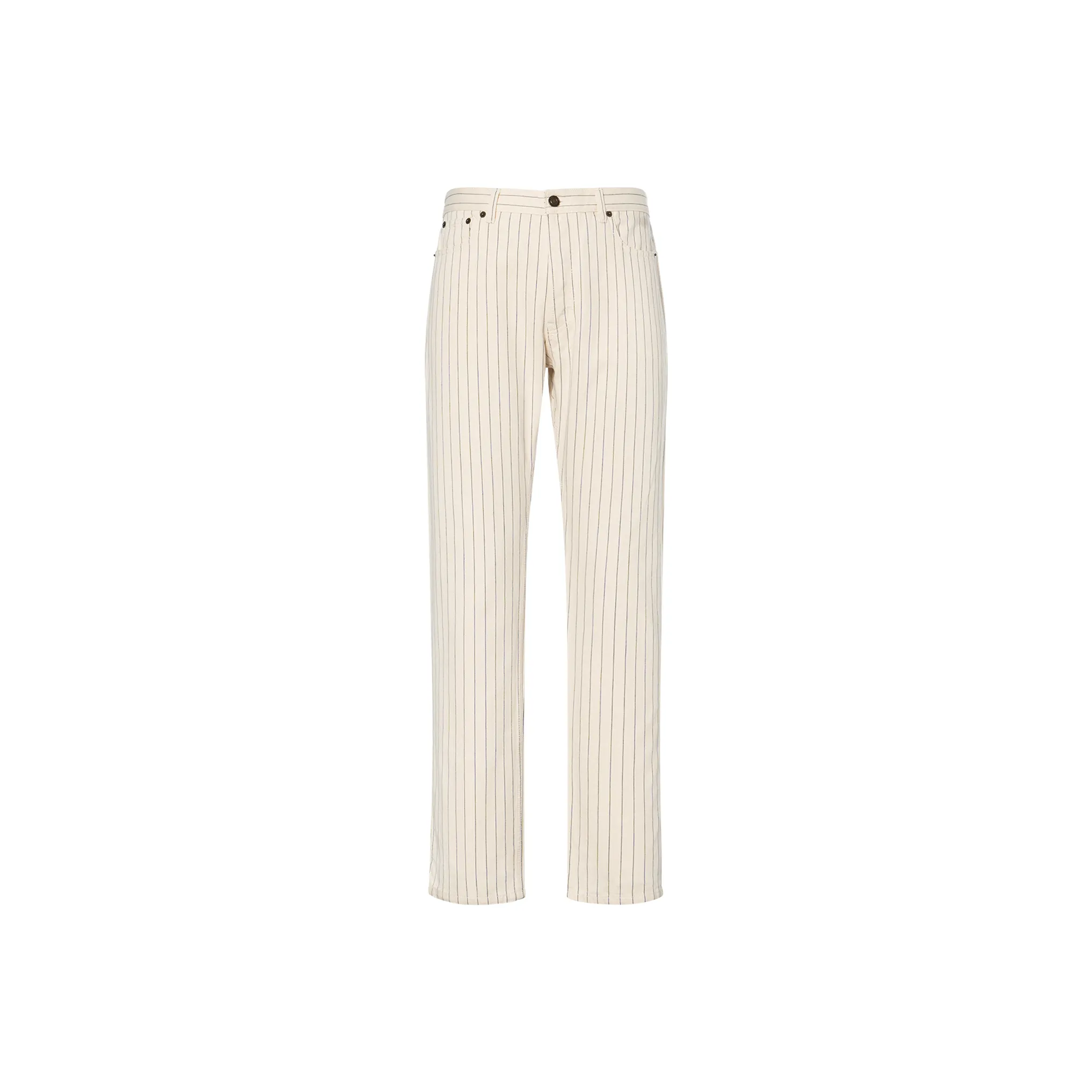 SAINT LAURENT Relaxed Fit Striped Jeans