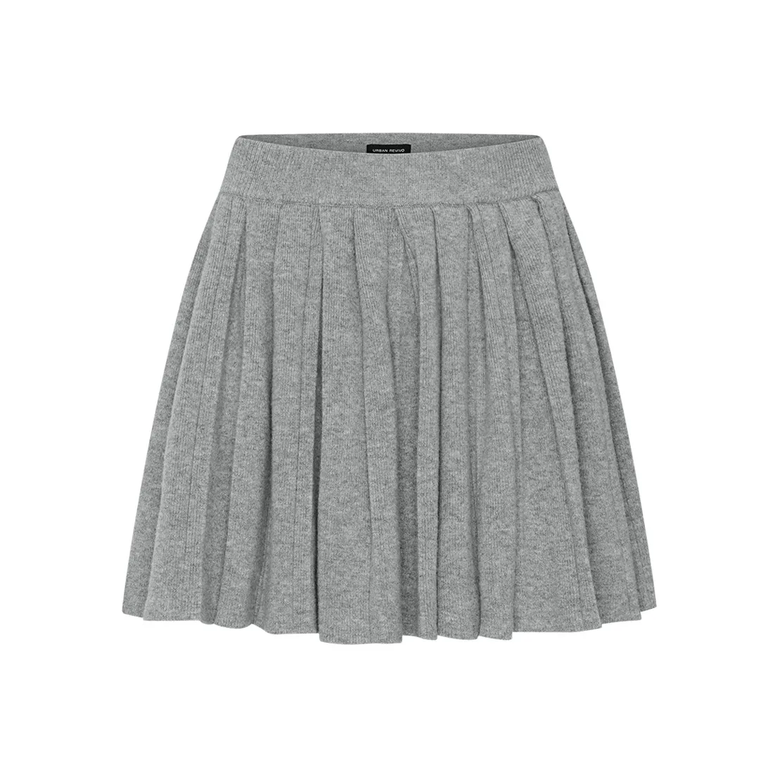 UR Casual Short Skirts Women's Gray Wool Woven Skirt
