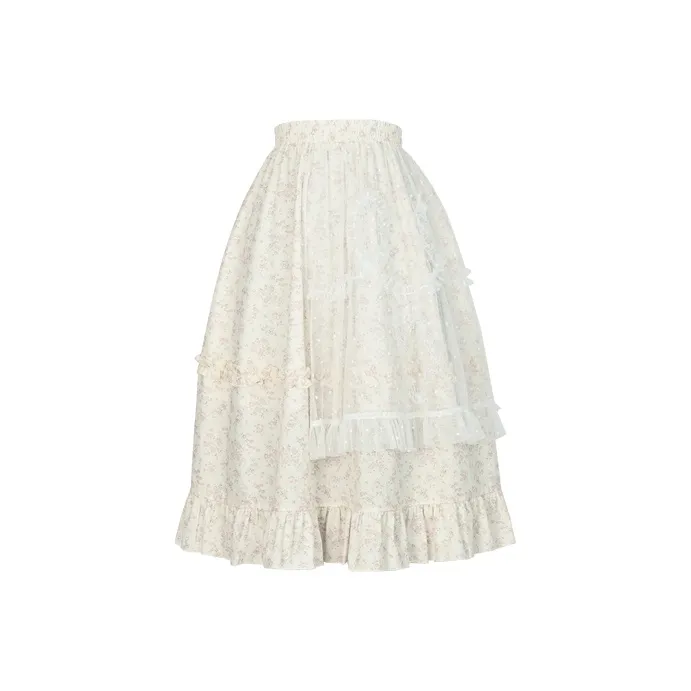 SNBL Повседневный длинный юбка женский абрикос