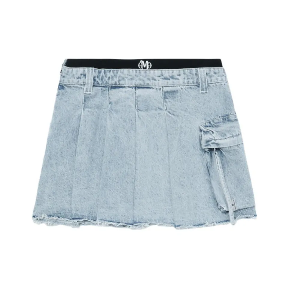 MUSIUM DIV Джинсовые короткие юбки Женские Blue