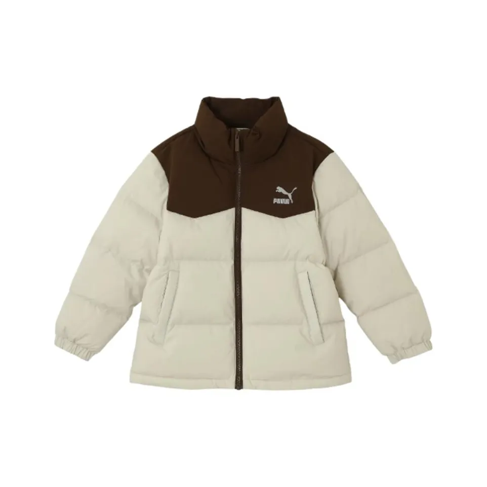 PUMA Пуховик Серый с принтом по всей поверхности