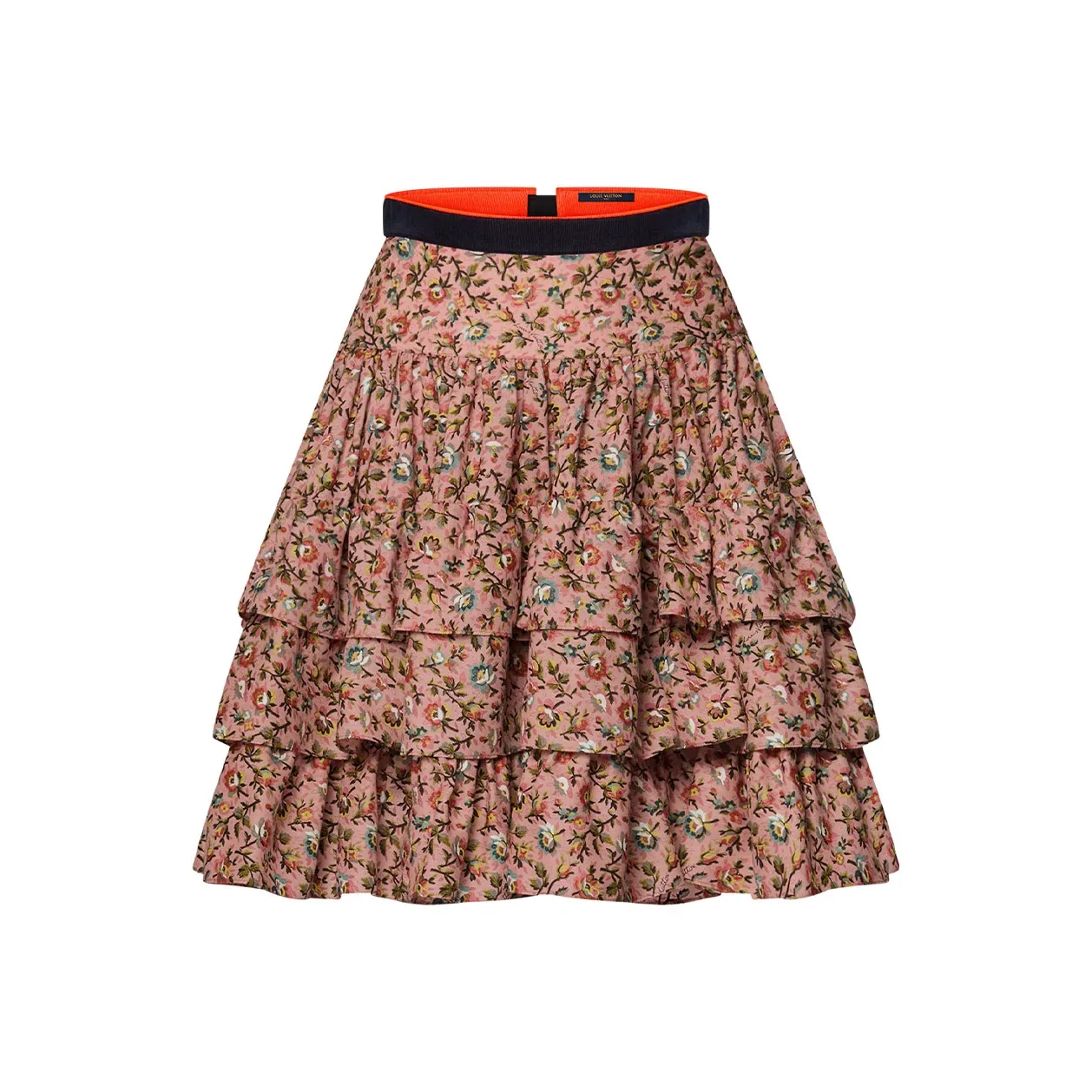 LOUIS VUITTON Winter Bloom Ruffled Mini Skirt