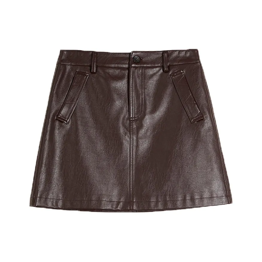 ELLE Повседневные короткие юбки Женские Бордовый