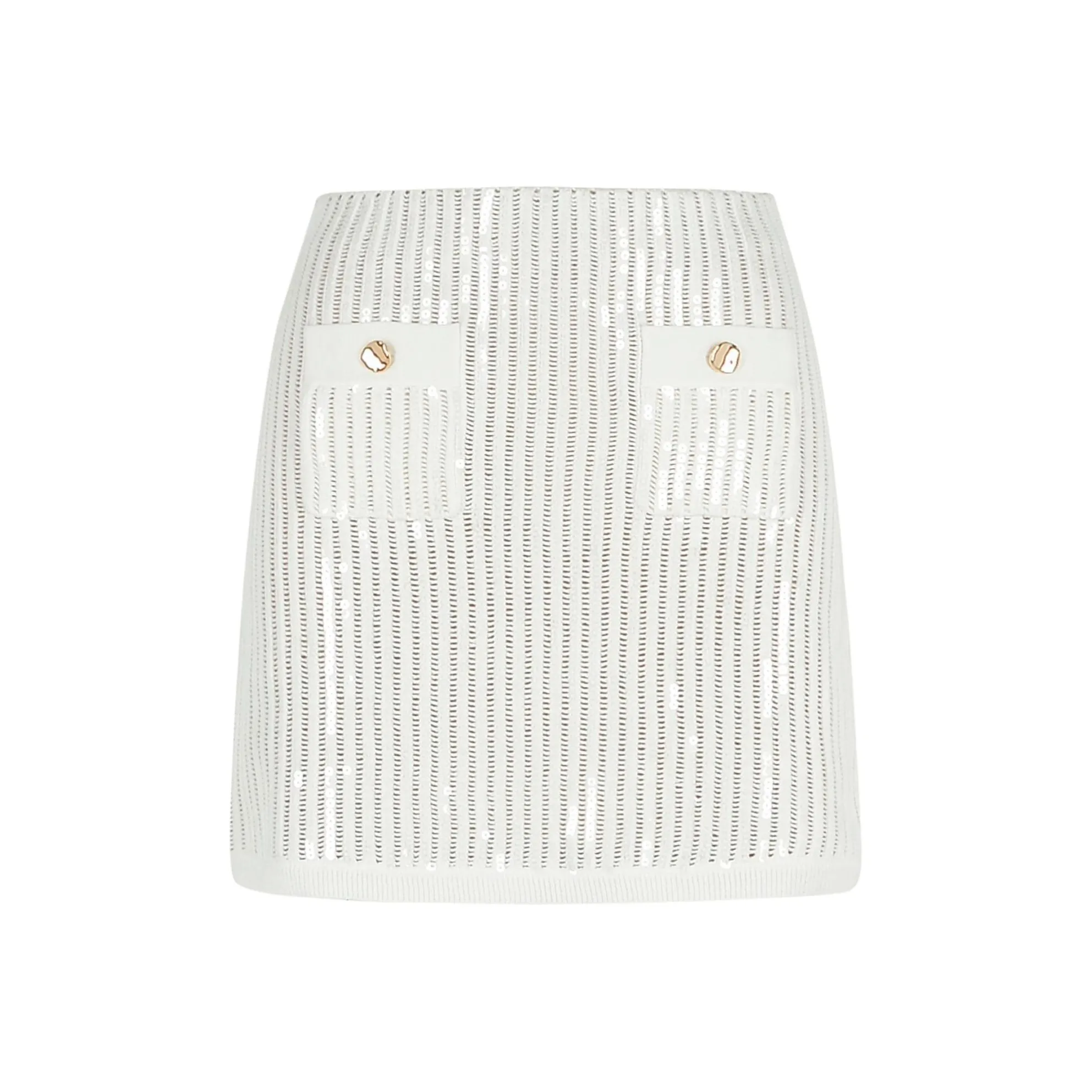 Self portrait Sequined Crochet Mini Skirt