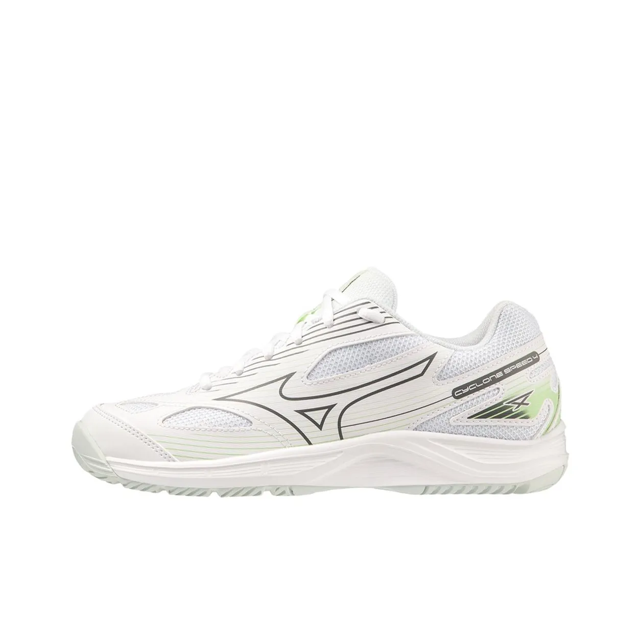 Mizuno Cyclone Speed 4 Slip-resistant Abrasion-resistant Low Top Casual Running Shoes Unisex White Green Мицубо Cyclone Speed 4 Противоскользящий Устойчивый к истиранию Низкий Топ Повседневные Беговые Кроссовки Унисекс Белый Зеленый