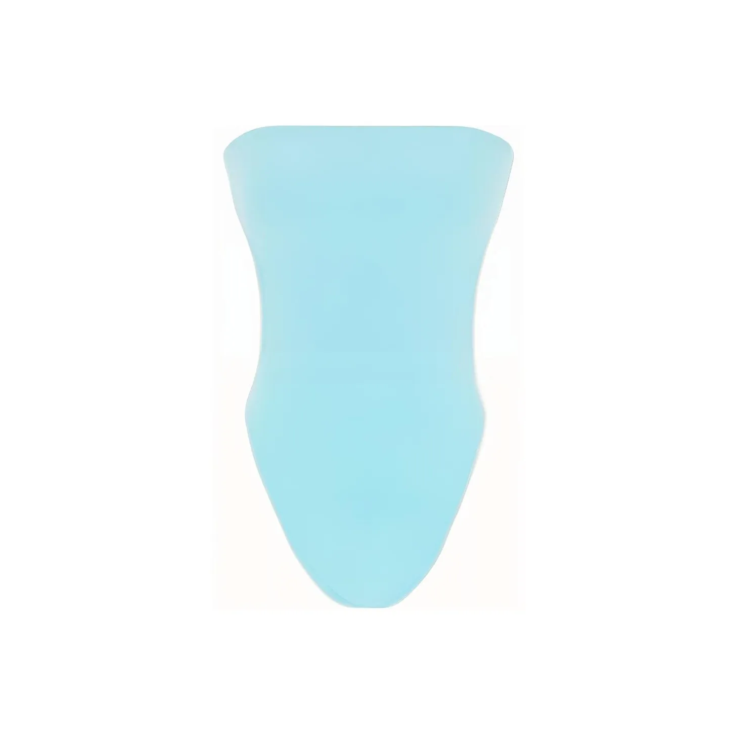 SAINT LAURENT Shiny Strapless Cut-Out Swimsuit