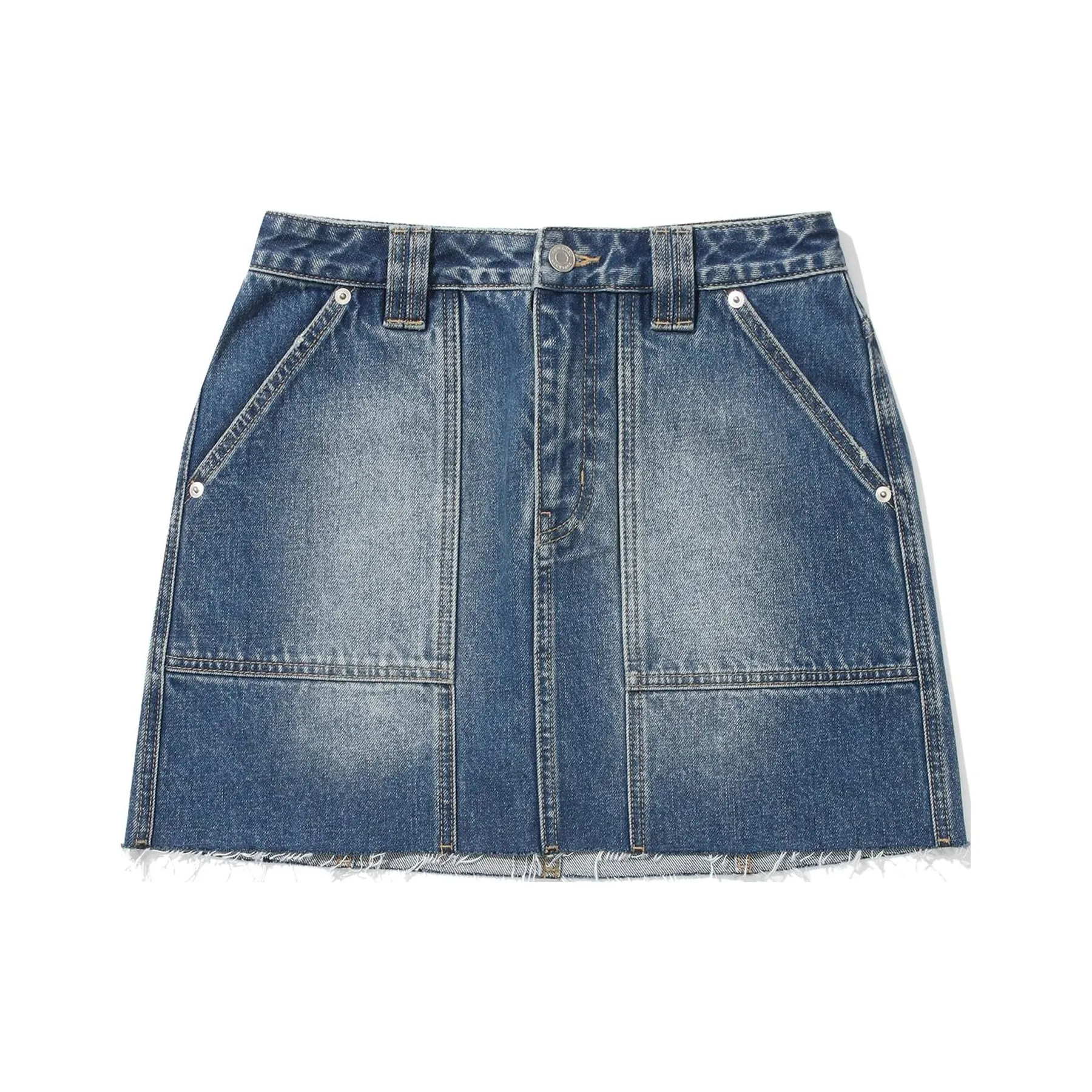 COVERNAT SS24 Denim Short Skirts Women's Blue