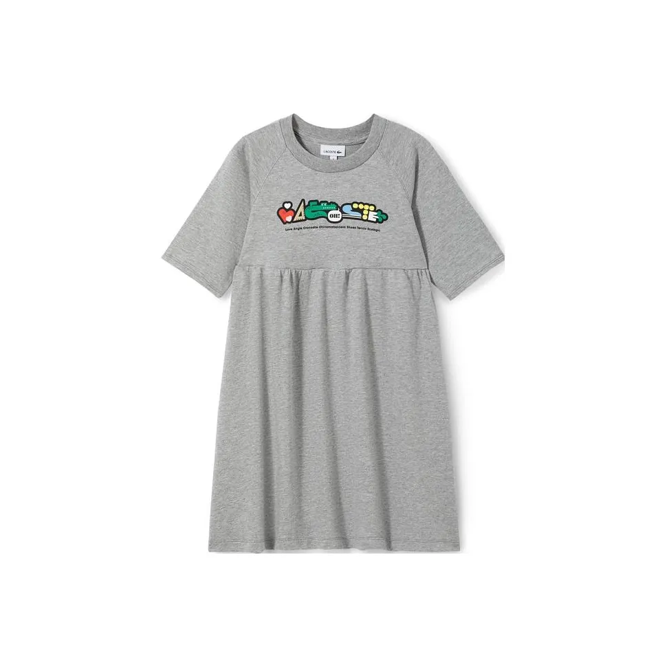 LACOSTE Collaboration Серые Платья для Девочек