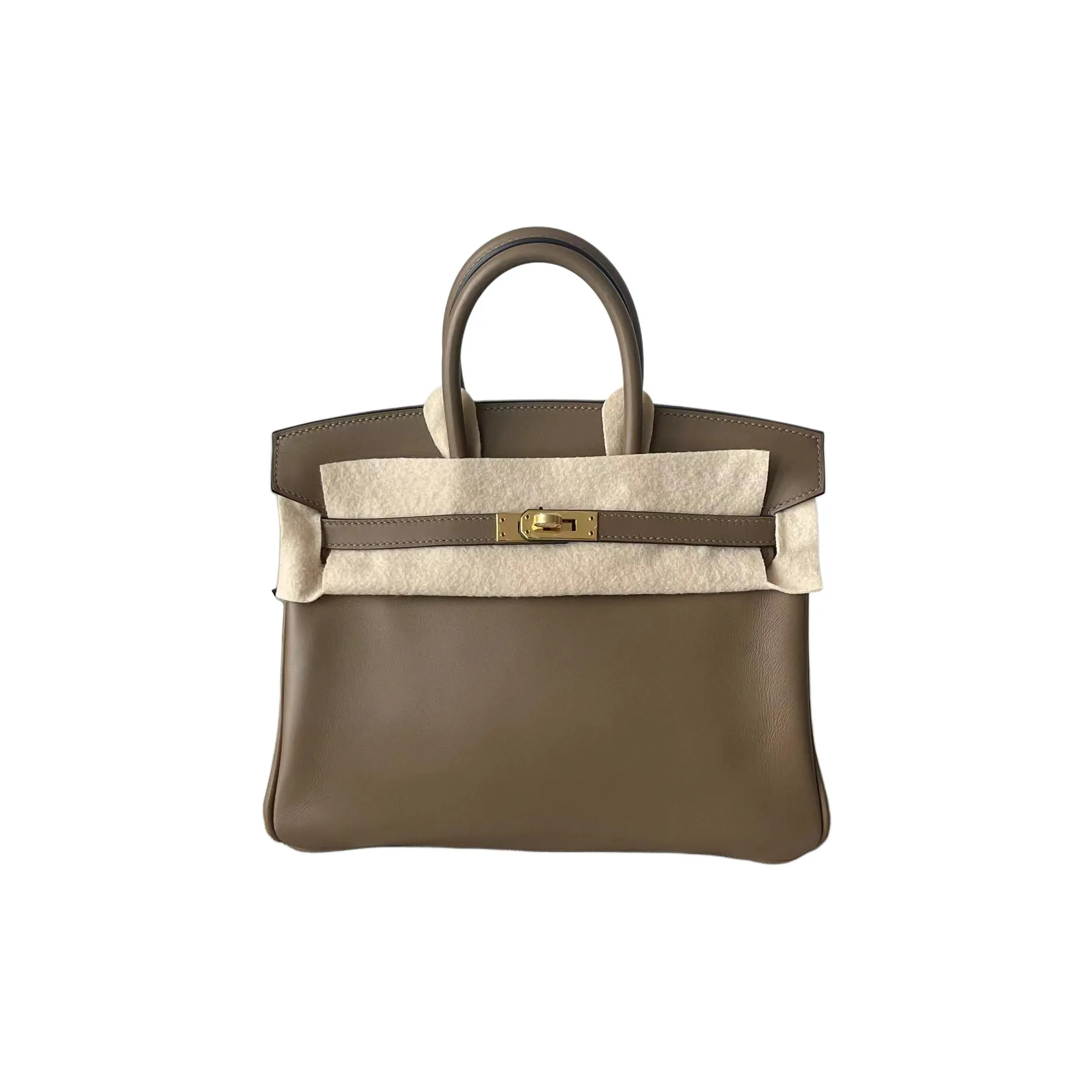HERMES Birkin Jonathan Leather Handbag Women's D0 Beige Weimar Dog Beige