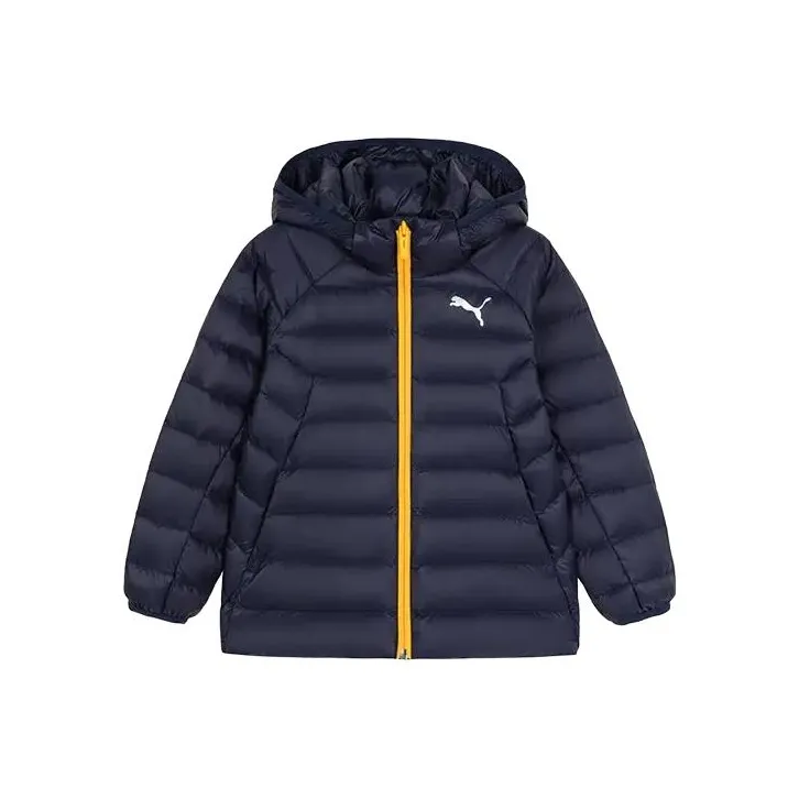 PUMA Хлопковый пуховик Твидовый синий Детский