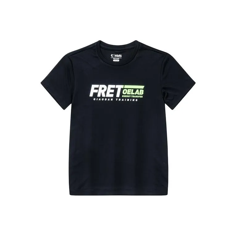 QIAODAN Черная Kids T-рубашка