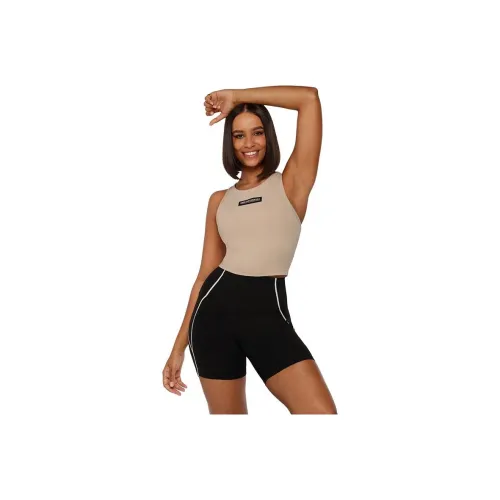 LORNA JANE Экрю Женские Спортивные Майки Без Рукавов