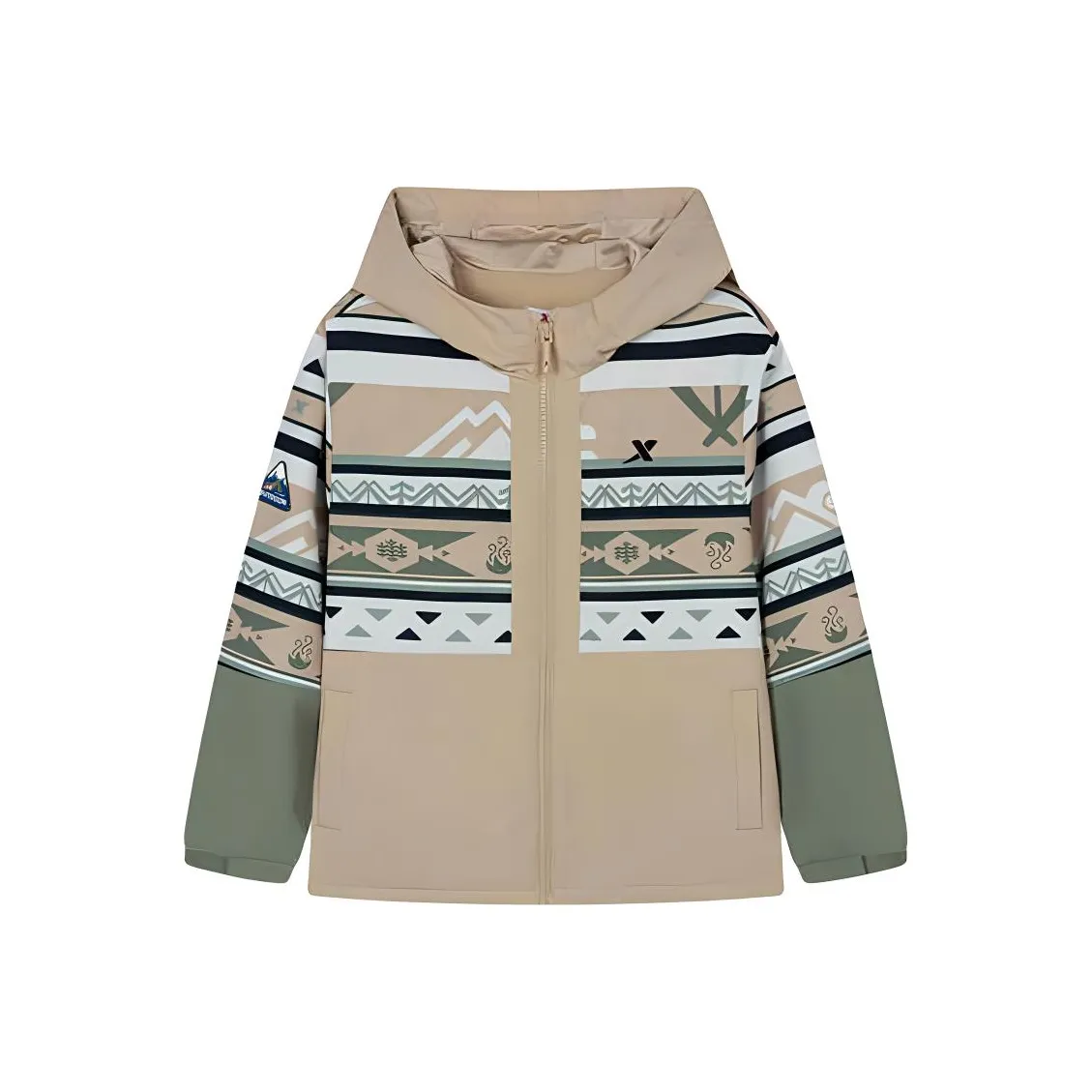 XTEP Куртки Пальто Цвет дуба Хаки Белый Лен Песочный Чай Подростки
