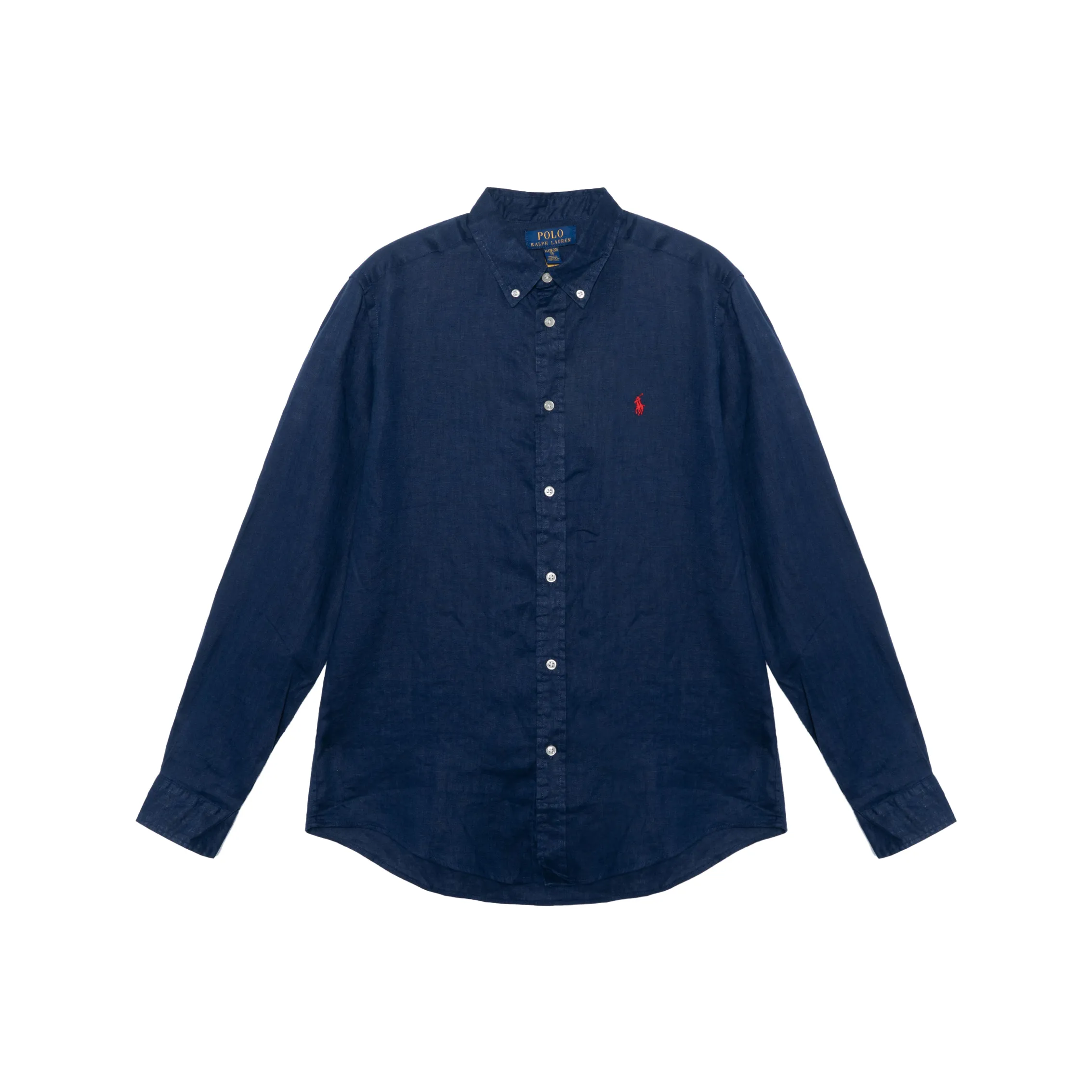 Polo Ralph Lauren SS23 Животный узор Однотонная рубашка Весенний Осенний Детский Синий