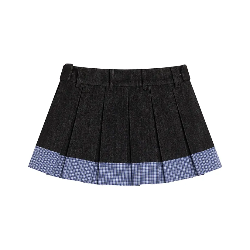 Ouyang Casual Short Skirts Women's Denim Blue