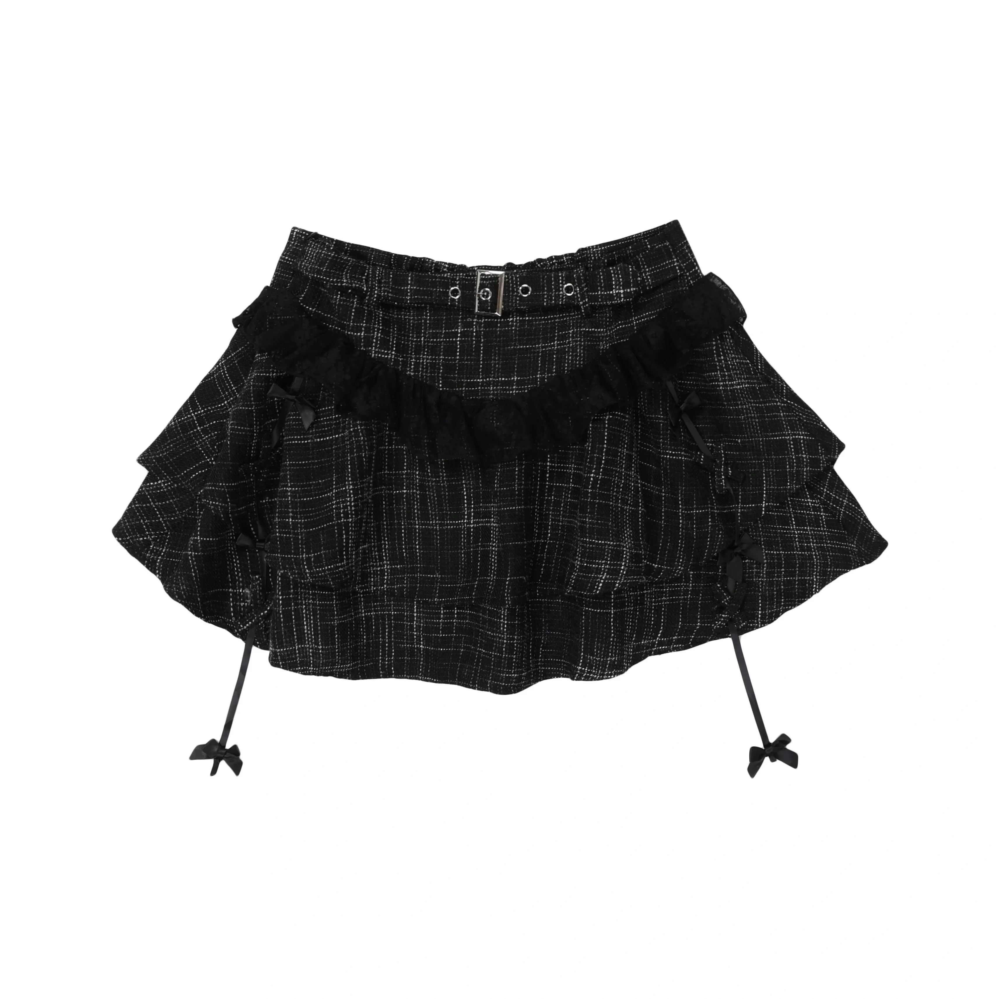 PAIN OR PLEASURE Casual Short Skirts Women's Black
