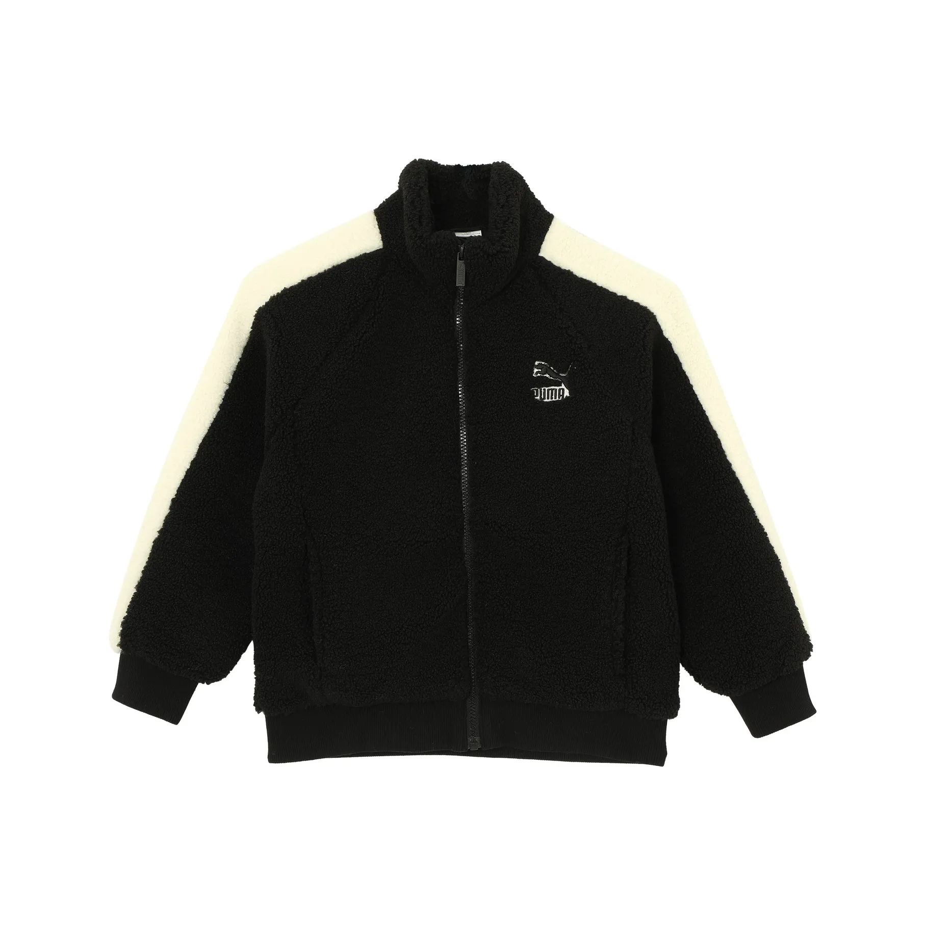 PUMA T7 Шерпа Флис Куртка Черная Детская