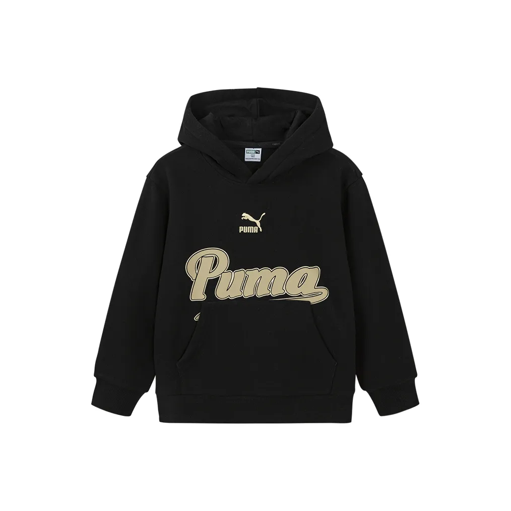 PUMA Толстовка Sportstyle Collection Hoodie WISETHERMA Логотип FL B Черный Детский