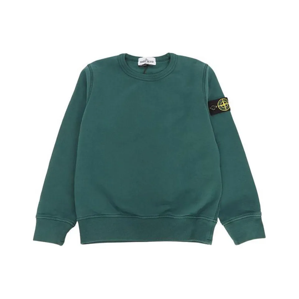 STONE ISLAND Толстовка Зеленая Детская