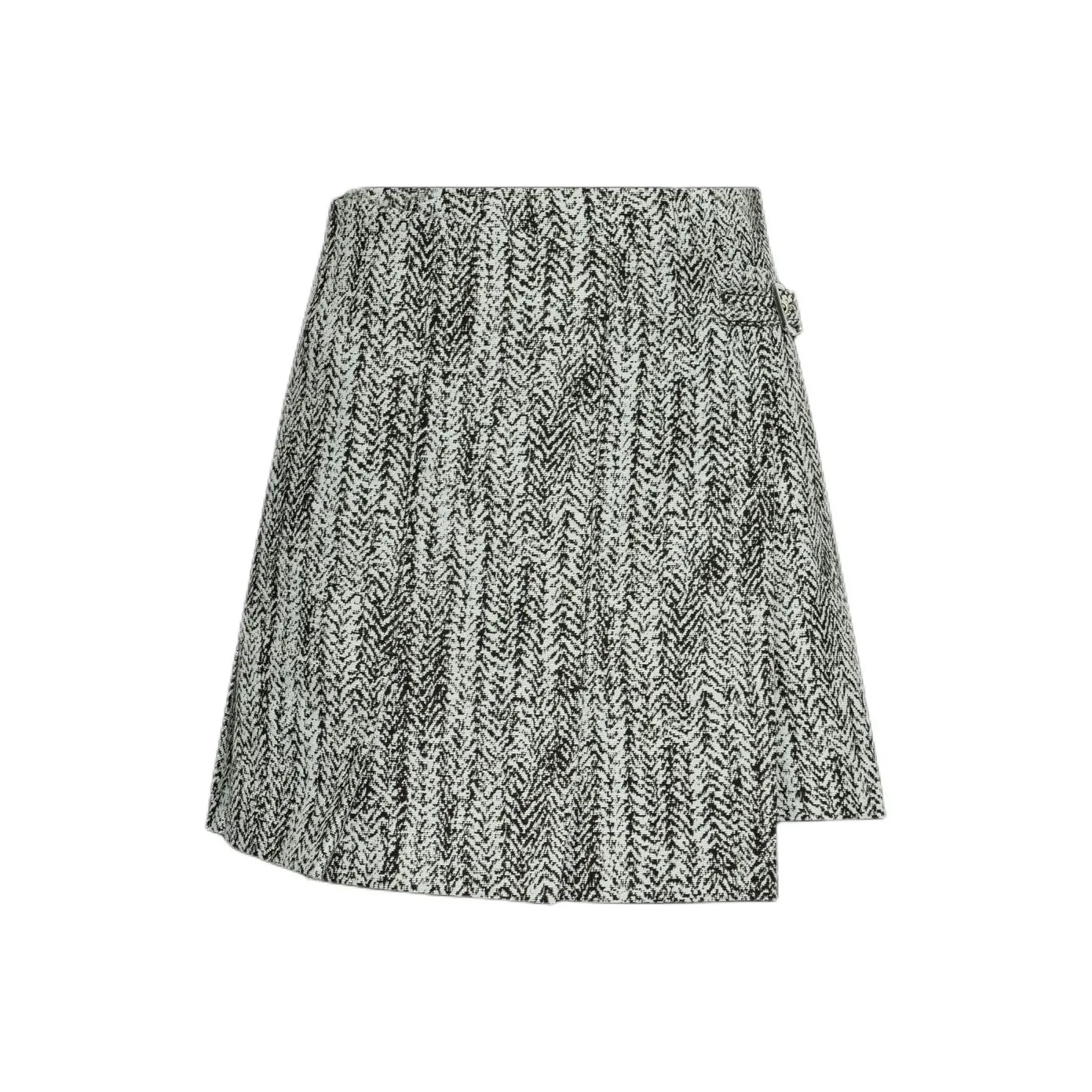 GANNI Tweed Wrap Mini Skirt