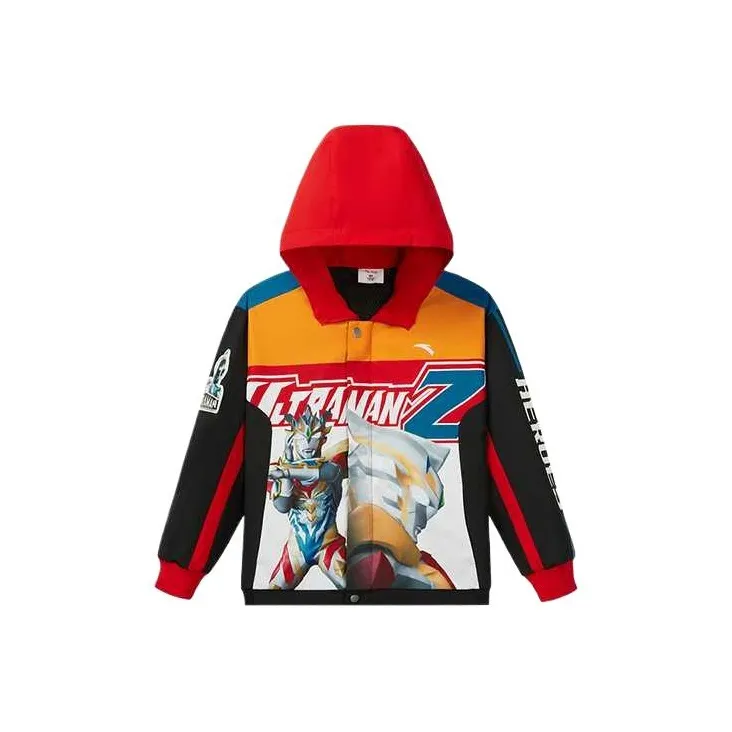 Antakids x ULTRAMAN Ткани вязаные Толстый Куртка Мечтательный черный Для детей 3-7 лет