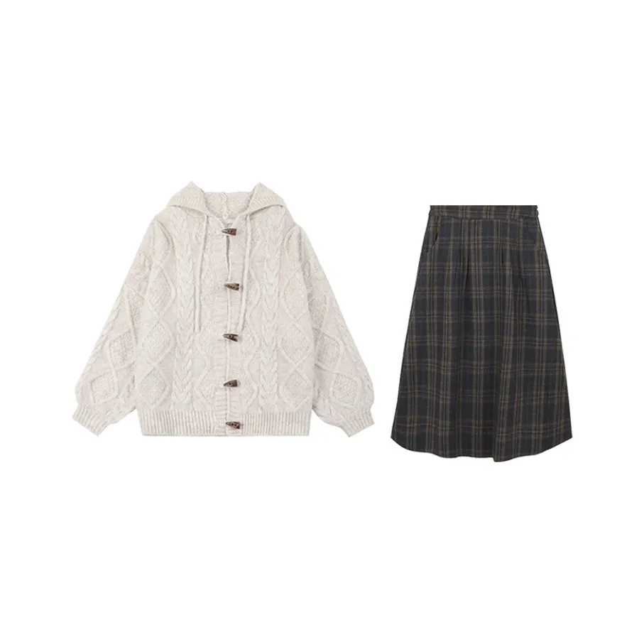 Ice Cream And Whale Skirt Set Women's