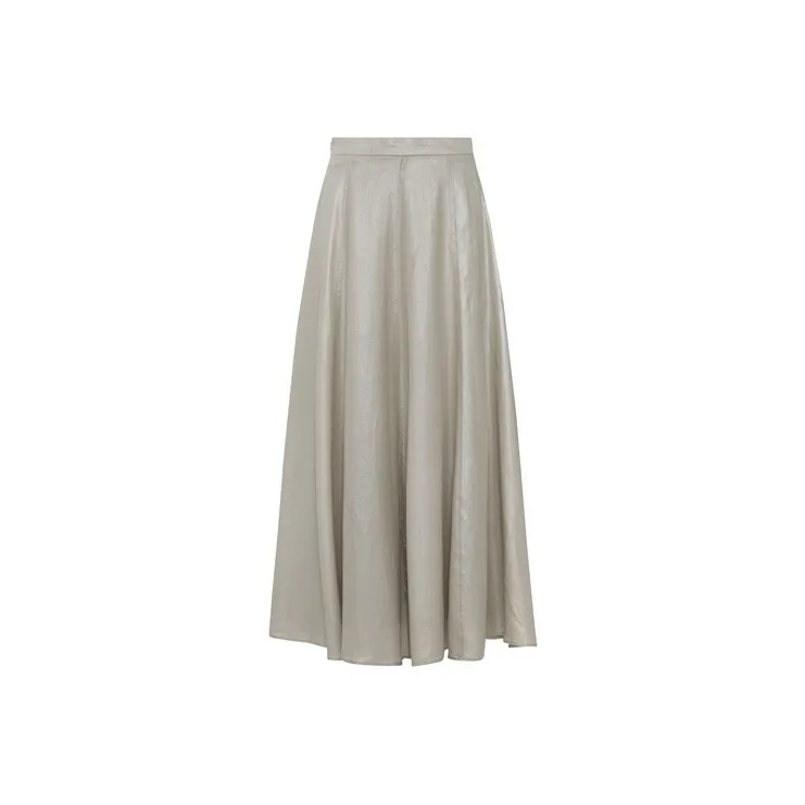 MEIYANG Повседневный Длинный Юбка Женские Шампанское