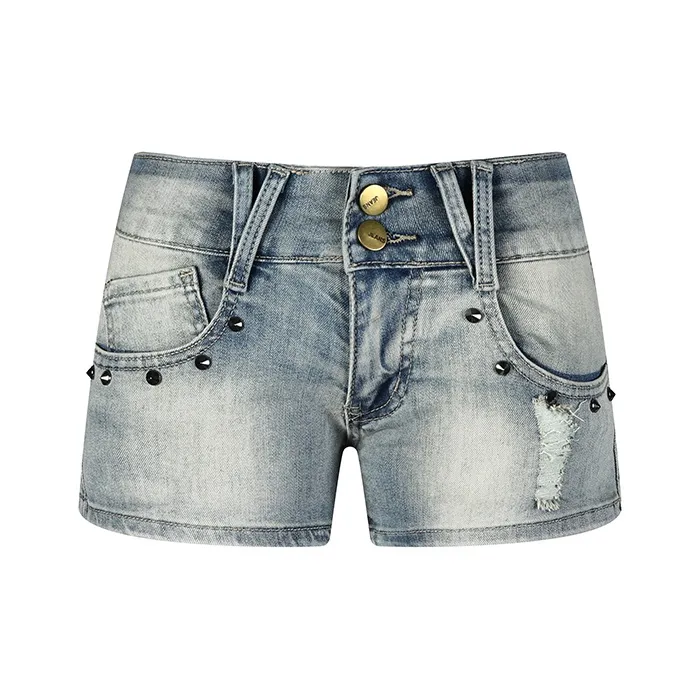 Wen Shan Джинсовые шорты Женские Nai Синий