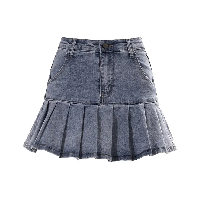 ZAZN Джинсовые короткие юбки Женские Светло-синие