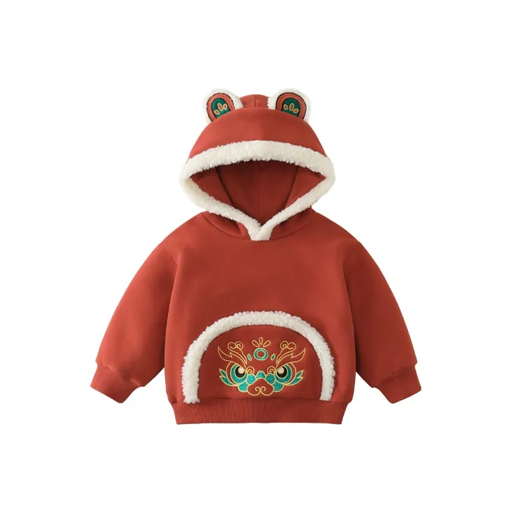 CICIIBEAR Свитшот Новый год Красный Детский