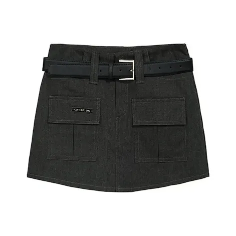 PAIN OR PLEASURE Повседневные короткие юбки Женские Темно-серый