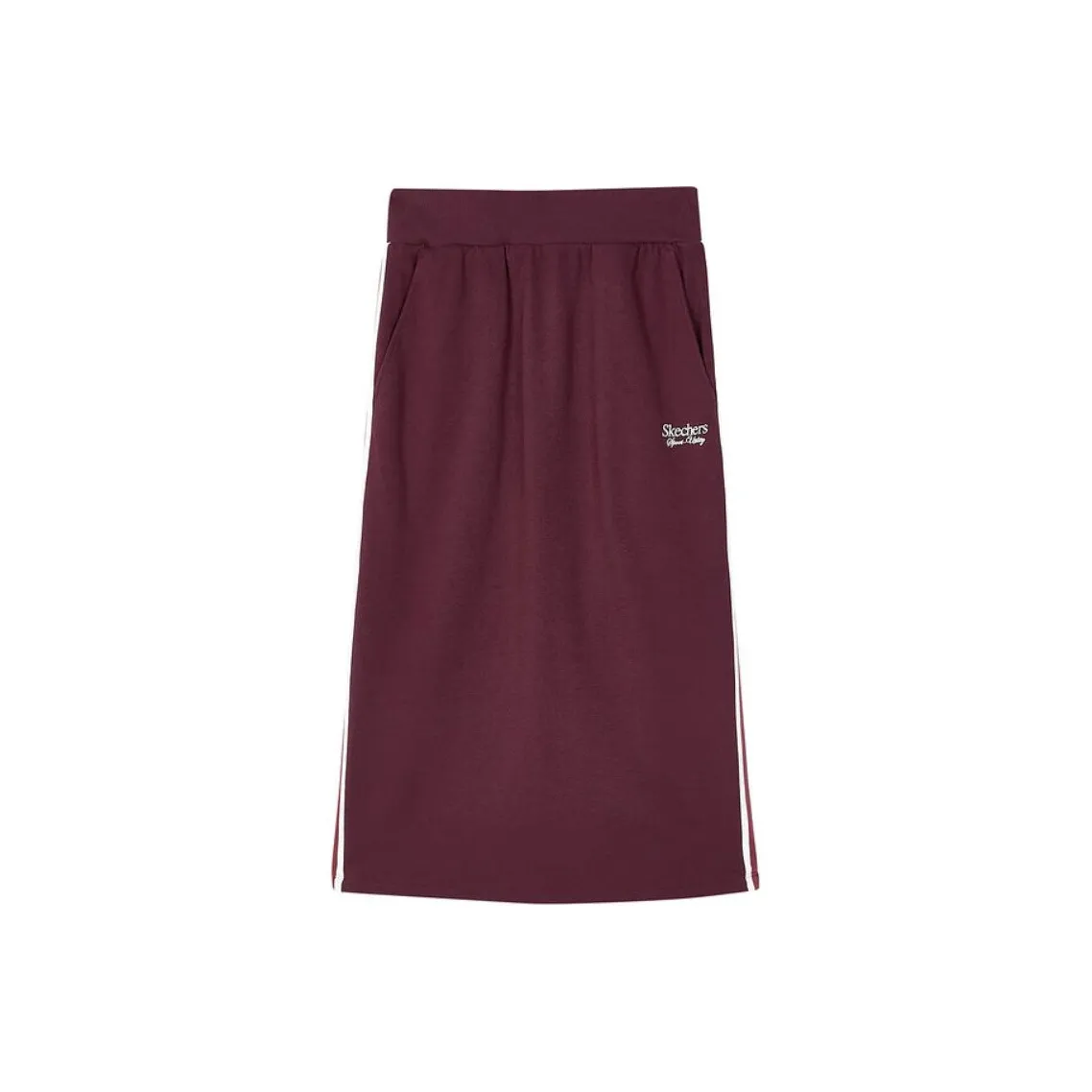 Skechers AW24 Повседневная Длинная Юбка Женская Бордовая