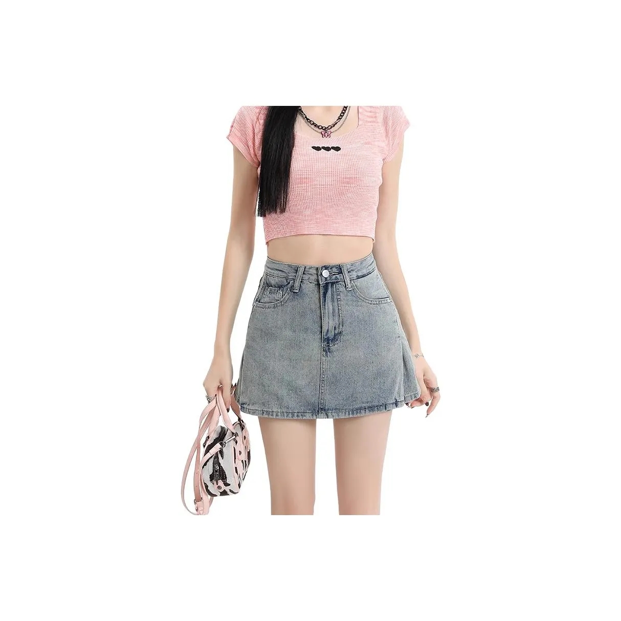 YEARNED Джинсовые короткие юбки Женские