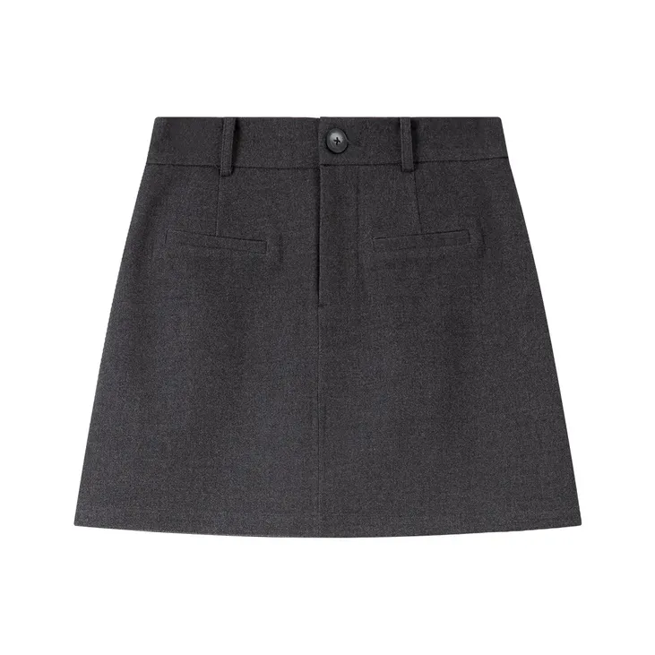 VIMLY Casual Short Skirts Women's Dark Gray