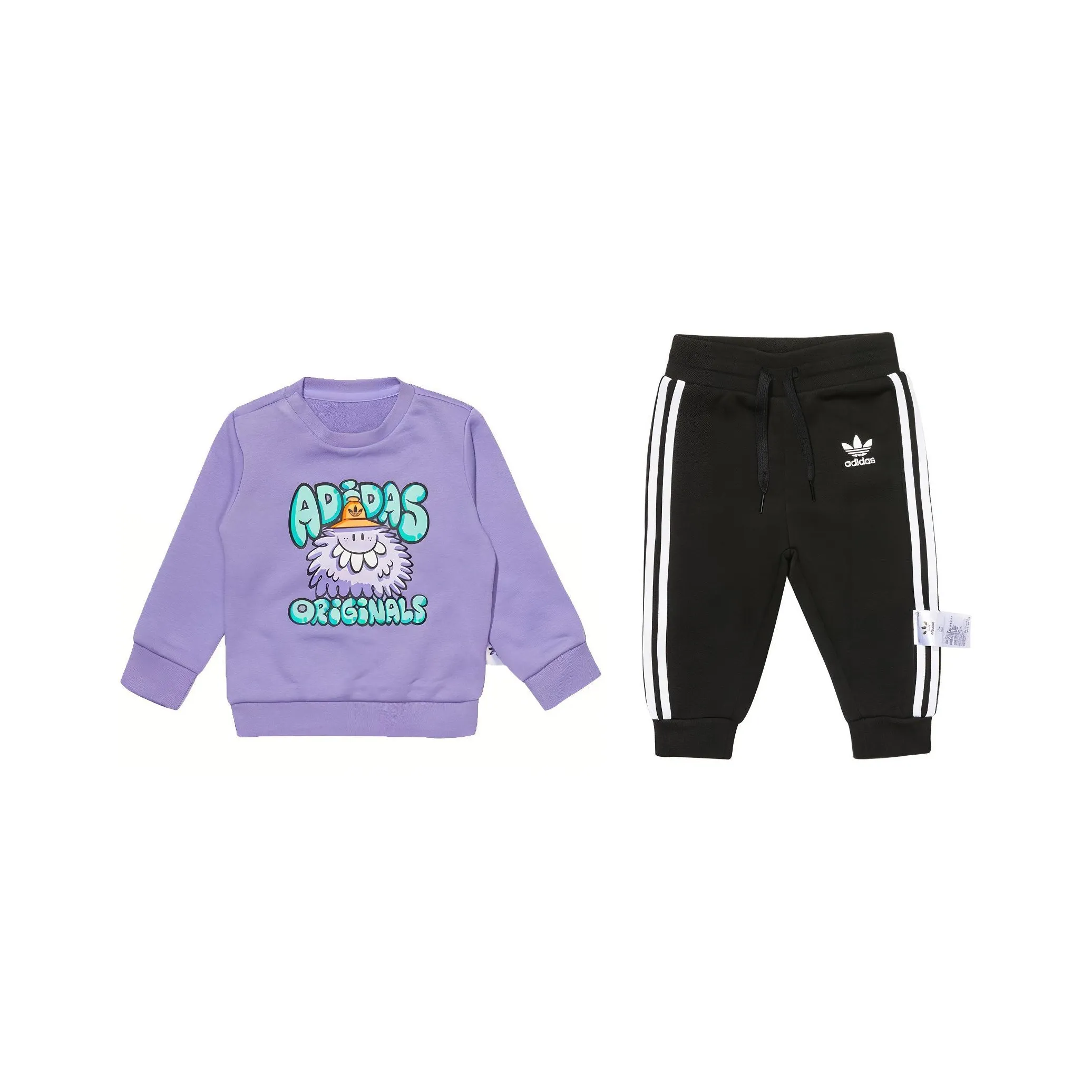 Adidas Originals Повседневная Спортивная Одежда KEVIN LYONS Фиолетовый+Черный Детский