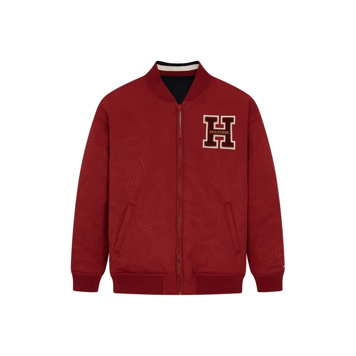 Tommy Hilfiger Хлопковый пуховик New Year Red Blue Детский