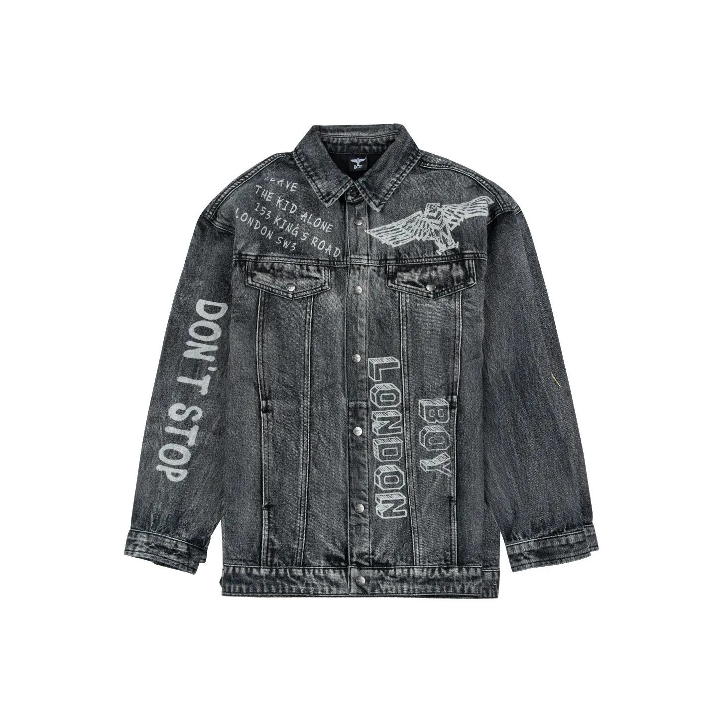 BOY JUNIOR Denim Куртка Черная Детская