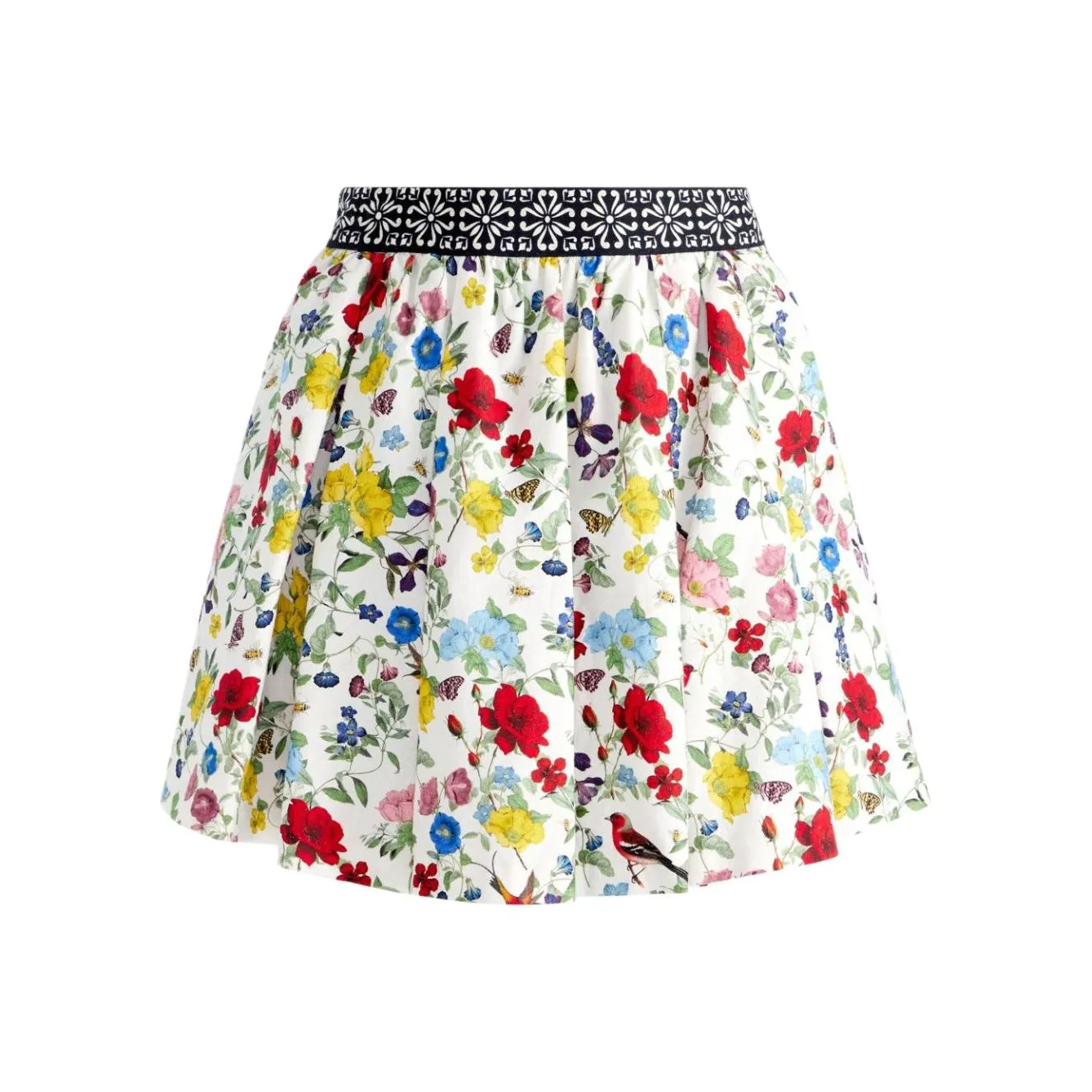 Alice + Olivia Haven Embroidered waistband Mini Skirt