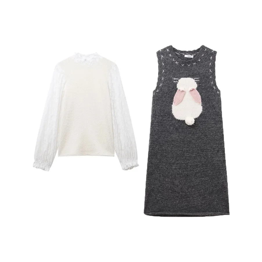 ONE PASS STUDIO Комплект с юбкой Женские Серый