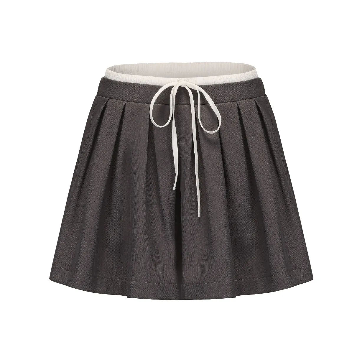 CHIWAWAMEME Повседневная короткая юбка женская серая и белая A-образная юбка